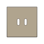 Afwerkingsset voor dubbele smart USB-C-lader Bronze coated