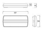 Step Led 8 Led N/NP 256Lm 1h permanent  337 x 155 x 53mm