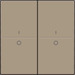 Touche double avec marquage I et 0 pour interrupteur sans fil ou bouton - poussoir 4 boutons de cde