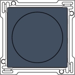 Afwerkingsset voor draaiknopdimmer of snelheidsregelaar Alu Steel