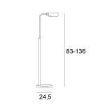Floor lamp in brushed Bronze