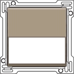Set de finition avec porte - étiquette pour interrupteur ou bouton - poussoir simple Bronze