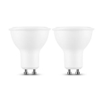 Led spot Alu - plastic 5W Gu10 60° 2700K 300lm B2 2 pieces