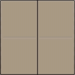 Touche double pour interrupteur sans fil ou bouton - poussoir à 4 boutons de commande Bronze