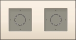 Double surface mounting kit for surface mounting 2 flush mounting functions, Cream