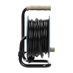 Kabelhaspel, Grijs, Schuko voeding: 4 x 250Vac; maximale belasting: 2500W; 15m kabel, Grijs