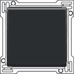 Afwerkingsset voor enkelvoudige schakelaar of drukknop Black Coated