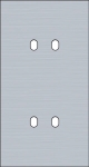 Double cover plate, vertical 71mm center distance, for double switch functions, Niko toggle Alu Grey
