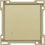 Hotel card switch, base, screw terminals and finishing set Alu Gold coated