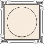 Afwerkingsset voor draaiknopdimmer of snelheidsregelaar Creme