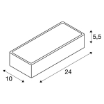 WL24 Led wall light, matt White