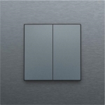 Bouton - poussoir double pour Niko Home control Alu Steel