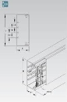 HKL - electrical installation duct, 60 x 88 x 2000mm broken White