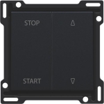 Set de finition pour double interrupteur pour volets Black Coated