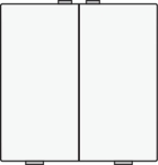 Bouton - poussoir double pour Niko Home control Blanc