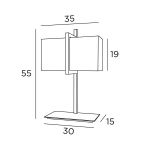 Lampe de table en Bronze griffé