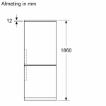 Réfrigérateur - pose-libre IQ300 combi-bottom noFrost Total noFrost, classe B, 33dB, hyperFresh, dis