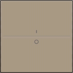 Touche simple avec marquage I et 0 pour interrupteur sans fil ou bouton-poussoir à 2 boutons Bronze