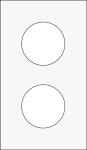Tweevoudige afdekplaat, 60mm centerafstand, voor twee stopcontacten, Niko Rocker en Niko Toggle, ste