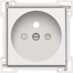 Afwerkingsset voor stopcontact met penaarde en kinderveiligheid, inbouwdiepte 28,5mm, Wit