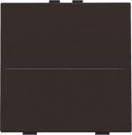 Enkelvoudige toets voor draadloze schakelaar of drukknop met 2 bedieningsknoppen dark Brown