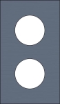 Tweevoudige afdekplaat, 60mm centerafstand, voor twee stopcontacten, Niko Rocker en Niko Toggle, Alu