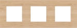 Afdekplaat drievoudig horizontaal 71mm centerafstand Bamboo