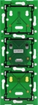 Drievoudige verticale muurprint voor Niko Home control voor gebruik met aansluitunit