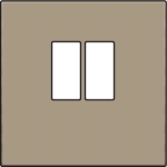 Set de finition pour prise simple pour haut - parleur Bronze