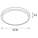 Ainos, plafondarmatuur, Led, 3000K, rond, Antraciet, met sensor