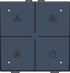 Commande de ventilation avec Led pour Niko Home control Alu Steel