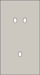 Plaque de recouvrement double, verticale 71mm d'entraxe, pour une fonction de commutation double et