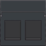 Central plate data 2 x RJ, Anthracite