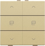 Commande de moteur double pour Niko Home control Alu Gold