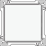 Afwerkingsset voor enkelvoudige schakelaar of drukknop Wit