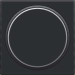 Afwerkingsset met doorschijnende ring zonder symbool voor drukknop 6A met amberkleurige Led Bakelit