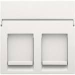 Central plate data 2 x RJ, White