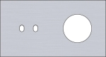 Plaque de recouvrement double, horizontale 71mm d'entraxe, pour une fonction de commutation double e