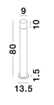 Noten Sandy Black Aluminium clear & White acrylic Led 10W 780lm 3000K CRI > 80 220 - 240V beam angle