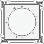 Set de finition pour minuterie réglable jusqu'à 15 min Blanc