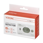 Battery powered carbon monoxide detector with test button, service life 10 years, EN 50291-1:2018