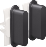 Ensemble Niko rocker pour des fonctions d'interrupteur double, Pure Alu Black brushed