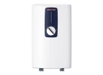 Compacte doorstromer met elektronische regeling. Gewenste temperatuur tot op de graad nauwkeurig