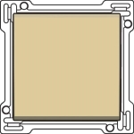 Afwerkingsset voor enkelvoudige schakelaar of drukknop Alu Gold