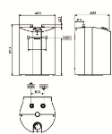 10 liter boiler in gesloten circuit, onderbouw nominale spanning: 220 - 240