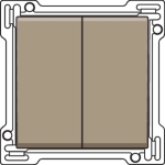 Set de finition pour interrupteur double allumage, interrupteur va & vient + bouton - poussoir