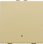 Bouton - poussoir simple avec Led et capteurs de confort pour Niko Home control, Or