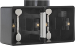 Double boîte en saillie étanche aux projections d’eau horizontal avec une entrée M20 double Noir