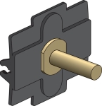 Niko toggle for simple switch functions, Aluminum Gold