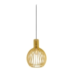 Wud, pendelarmatuur, E27, ballshape, open kabeluiteinde, 1 x max. 60W, Zwart